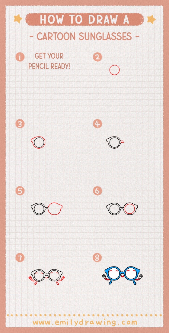 how to draw a cartoon sunglasses pinterest pin